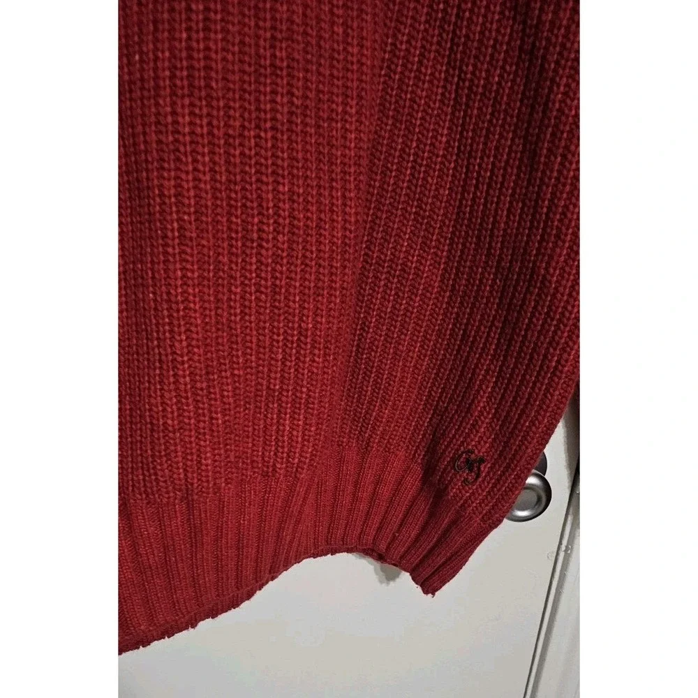 A.‎ Tiziano Lambswool Blend Chunky Long Sleeve Knit Sweater Men's 3XL Red Preppy